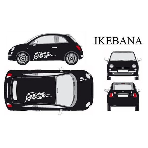Set Complet Adhesifs -Ikebana- Blanc - Taille M - Promo Adn - Car Deco