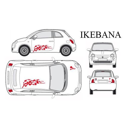Set Complet Adhesifs -Ikebana- Rouge - Taille M - Promo Adn - Car Deco