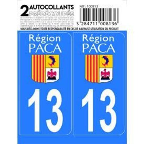 Autocollant Departement 13 - Bouches Du Rhone -X2-