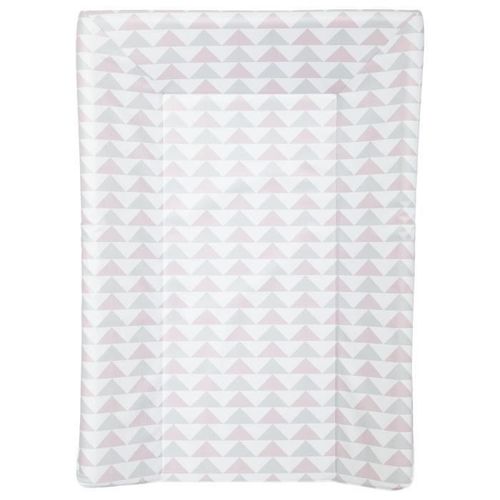 Babycalin Matelas A Langer Luxe - Motifs Geometriques - Rose Et Gris - 50 X 70 Cm