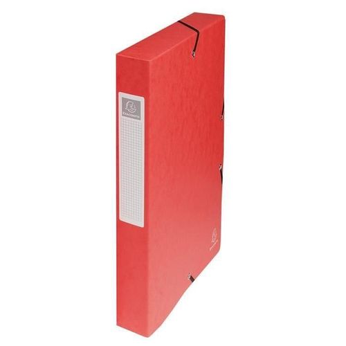 Boite De Classement A Elastique - Dos 40mm - 24 X 32 - Carte Lustree F.S.C 710eme - Couleur Rouge