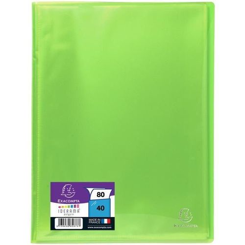 Protege Documents Soude - 21 X 29.7 - 80 Vues - Pochettes Crital Lisses - Vert Anis