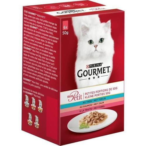 Mon Petit Au Saumon. A La Truite. Au Thon - Sachets Fraicheur - Pour Chat Adulte - 6 X 50 G