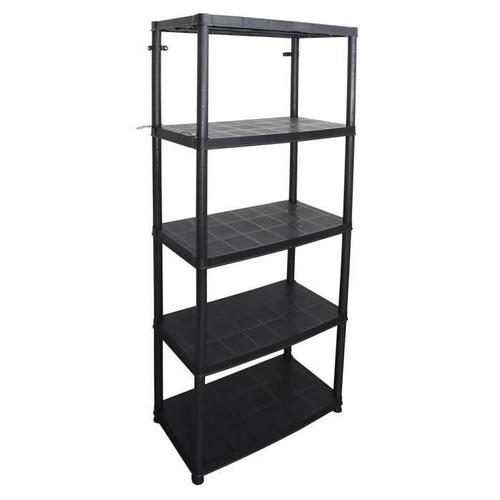 Etagere - 5 Plateaux - 71 x 38 x 170 cm - Noir