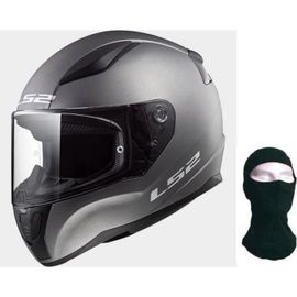 Casque Integral Rapid + Cagoule - Noir Mat Titanium - L 59-60 Cm