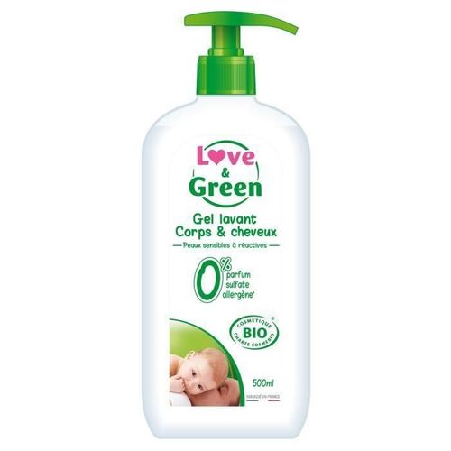Love Et Green Gel Corps Et Cheveux Hypoallergenique 500ml