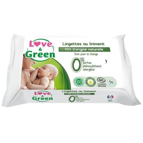 Love Et Green Lingettes Au Liniment X 56