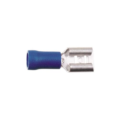 100 Cosses Connecteur Plat 6.3mm D1.5 - 2.5mm2 - Bleu