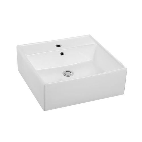 OCEANIC Vasque a poser en ceramique forme carree 38x38x12 cm Lena