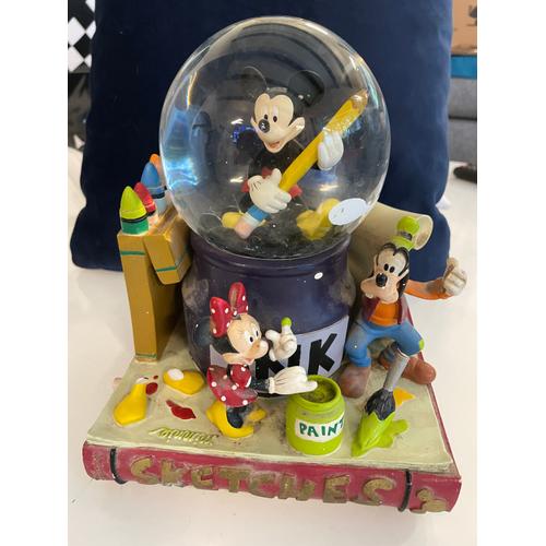 Grand Snow Globe Boule A Neige Musical Disney Mickey Mouse Club March