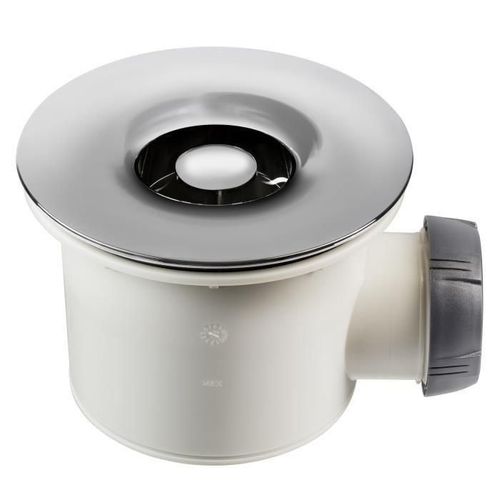 Bonde de douche Tourbillon - D90 mm - Grille en ABS chrome