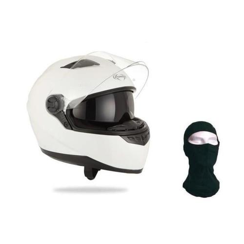 Casque Integral Pusher Blanc + Cagoule - S 55-56 Cm