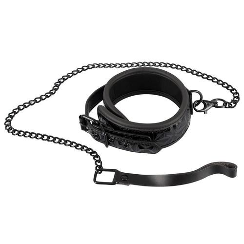 Collier Avec Laisse - Noir - 88cm - 40-48cm