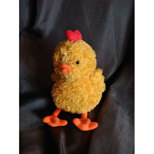 Doudou Poussin Jaune Orange Billes Gipsy