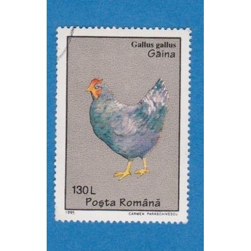 Timbre Roumanie Romana Poule Animaux Ferme 130 L Ref Anip1