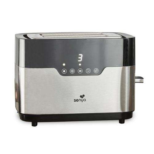 Grille-pain tactile 2 larges fentes inox Smart Toaster Coloris Inox