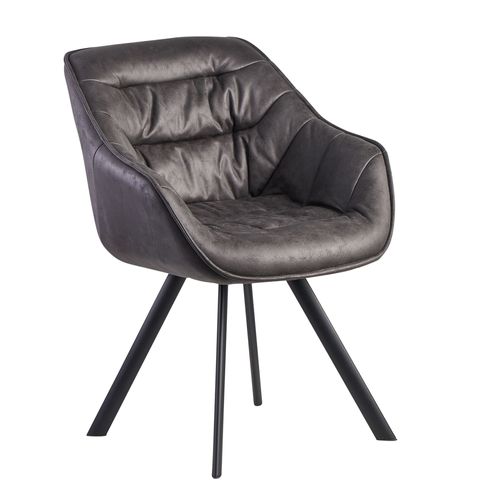 Chaise De Salle À Manger Tissu / Métal Chaise Cuisine Chaise Look Daim