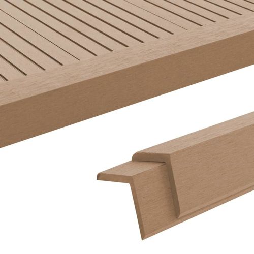 Cornière de terrasse 5 pcs WPC 170 cm Couleur teck