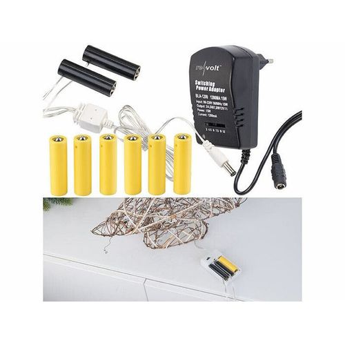 Adaptateur secteur universel avec piles factices AA