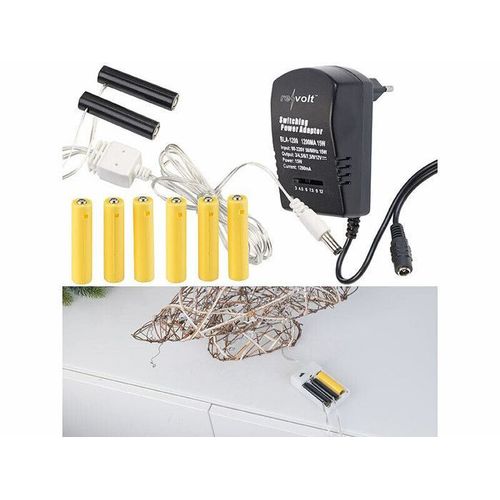 Adaptateur secteur universel avec piles factices AAA pour alimentation continue