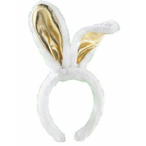 Oreilles De Lapin Dorées En Peluche