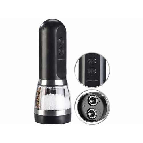 Moulin À Sel Et À Poivre Rechargeable Avec Deux Compartiments