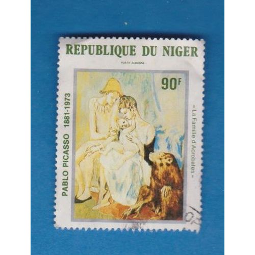 Timbre Niger Picasso Famille D'acrobates Voir Descr