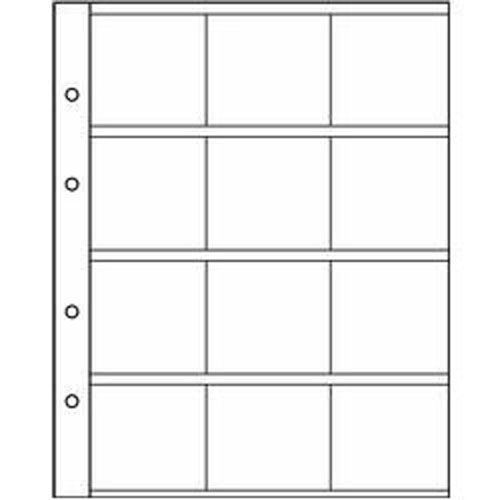 Feuilles Numismatiques Numis, Pour 12 Cadres Cartonnés (50x50 Mm)