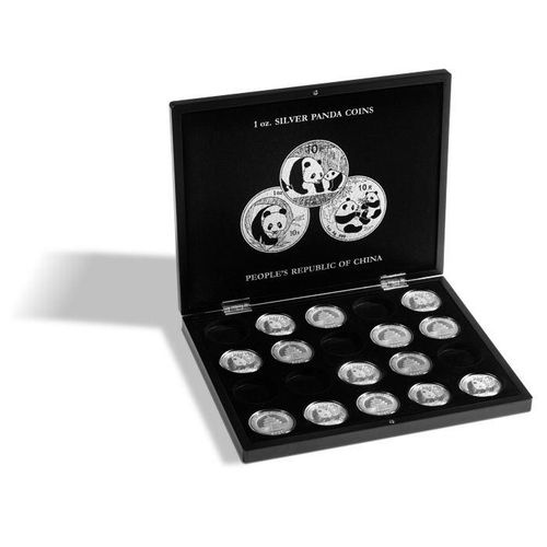 Coffret Pour 20 Monnaies Panda Argent En Capsules, Noir