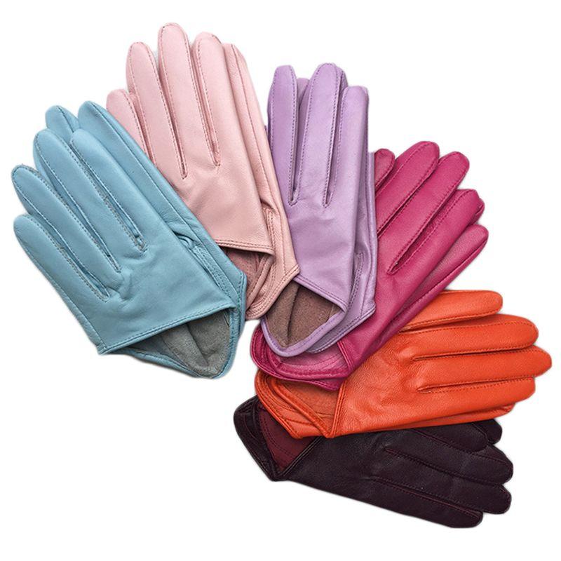 Gants En Cuir Vritable Pour Femmes Mitaines Fminines lga... - 2