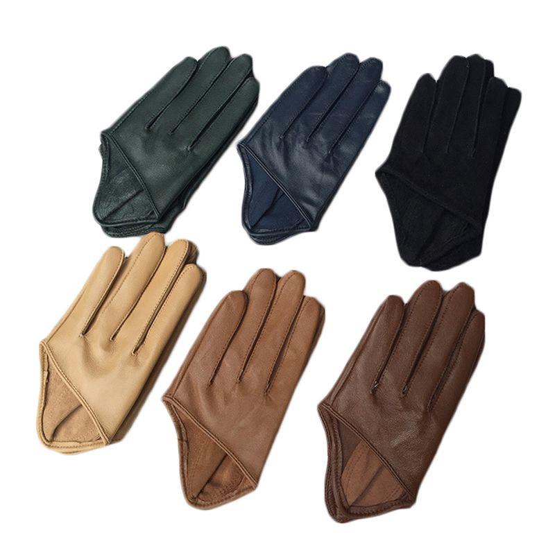 Gants En Cuir Vritable Pour Femmes Mitaines Fminines lga... - 4