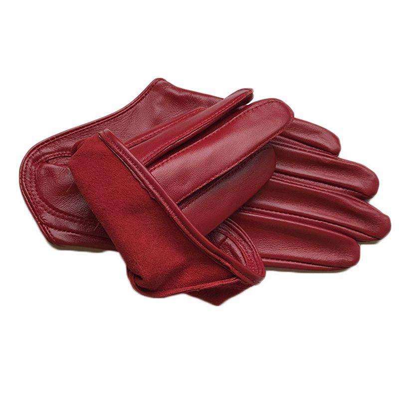 Gants En Cuir Vritable Pour Femmes Mitaines Fminines lga... - 6