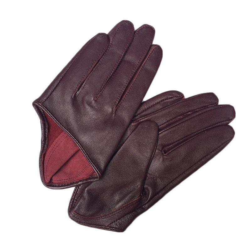 Gants En Cuir Vritable Pour Femmes Mitaines Fminines lga... - 7