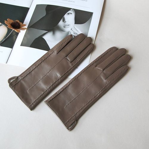 Gants D'hiver En Peau De Chèvre Véritable Pour Femmes Cuir Peau De Mouton Coupe-Vent Thermique Conduite Femme L2861 2024