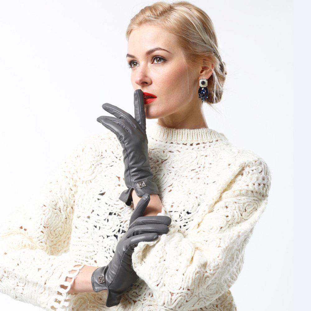 Gants En Cuir De Mouton Vritable Pour Femmes lgants Et  ... - 5