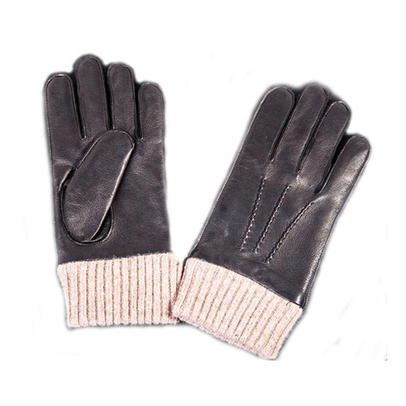 Gants En Cuir De Mouton Vritable Pour Hommes Mitaines De Co... - 6