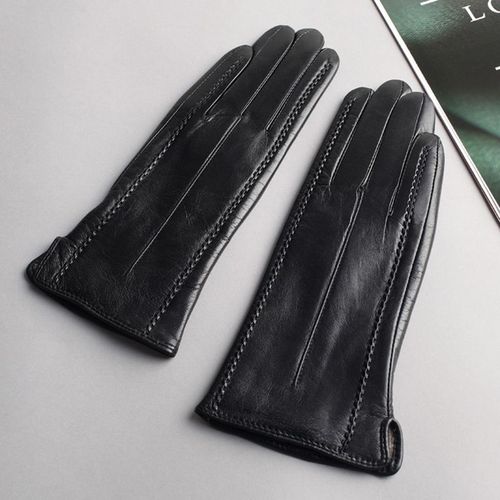 Gants En Peau De Mouton Pour Femmes Doublure En Laine Respirante Gants De Chèvre De Conduite Cuir Véritable Court Écran Tactile Mode Nouveau