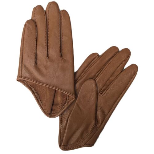 Gants En Cuir Véritable Pour Femmes Mitaines Féminines Élégantes Noires En Peau De Mouton Pure Style Court S2885 2024