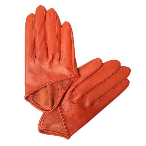 Gants En Cuir Véritable Pour Femmes Mitaines Féminines Élégantes Noires En Peau De Mouton Pure Style Court S2885 2024