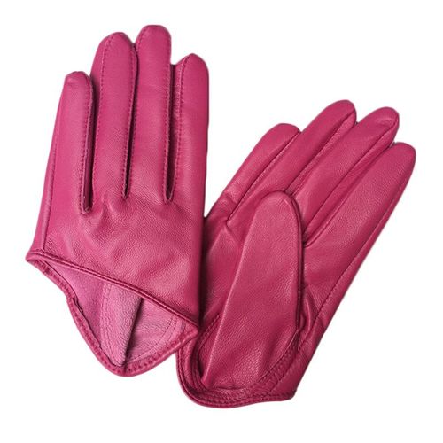 Gants En Cuir Véritable Pour Femmes Mitaines Féminines Élégantes Noires En Peau De Mouton Pure Style Court S2885 2024