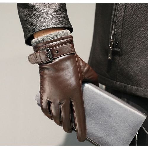 Gants En Cuir De Mouton Pour Hommes Écran Tactile Haute Qualité Nouveau Garder Au Chaud Plus Velours Automne Hiver S2764 2022