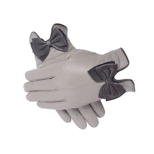 Gants En Peau De Mouton Doux Pour Femmes Gants En Peau De Mouton N?ud De Mode Coréen Hiver Et Automne S2809