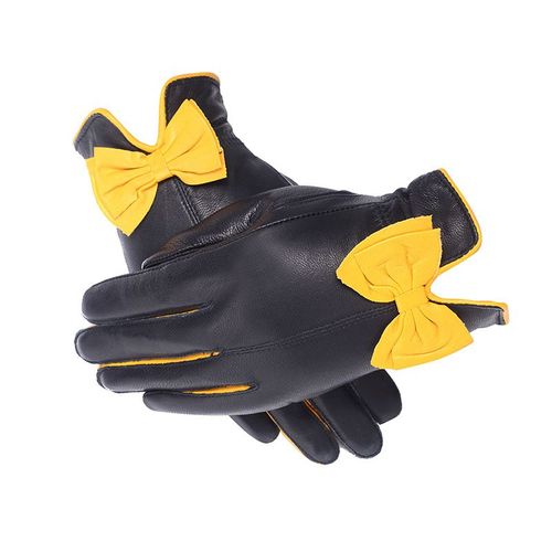 Gants En Peau De Mouton Doux Pour Femmes Gants En Peau De Mouton N?ud De Mode Coréen Hiver Et Automne S2809