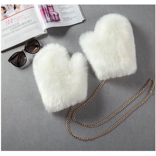 Gants En Fausse Fourrure Pour Femmes Écologiques Mitaines En Fourrure De Renard Artificielle Chauffe-Mains En Peluche Mignon Mode D'hiver S2474