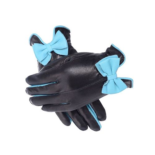 Gants En Peau De Mouton Doux Pour Femmes Gants En Peau De Mouton N?ud De Mode Coréen Hiver Et Automne S2809