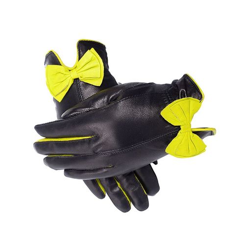 Gants En Peau De Mouton Doux Pour Femmes Gants En Peau De Mouton N?ud De Mode Coréen Hiver Et Automne S2809