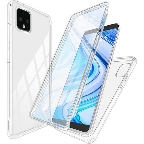 Coque Google Pixel 4 Xl Antichoc Coque Google Pixel 4 Xl,Avec Protège-Écran, Case Full Body Protection 360 Etui Robuste Transparent Bumper Housse Pour Google Pixel 4 Xl