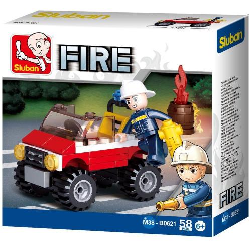Camion Voiture Pompier Fire Sluban M38-B0621