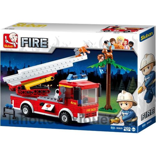 Camion Pompiers Grande Echelle Fire Sluban M38-B0625