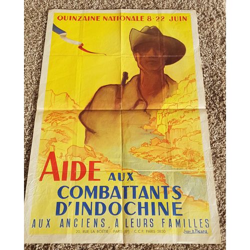 Affiche Aide Aux Combattants D'indochine